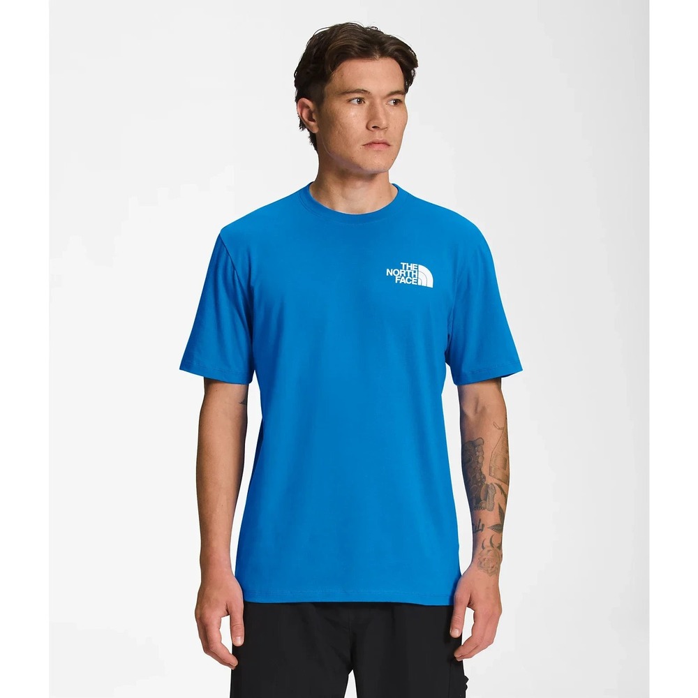 The North Face Men's SS Box NSE Tee, Super Sonic Blue, Size S NEW